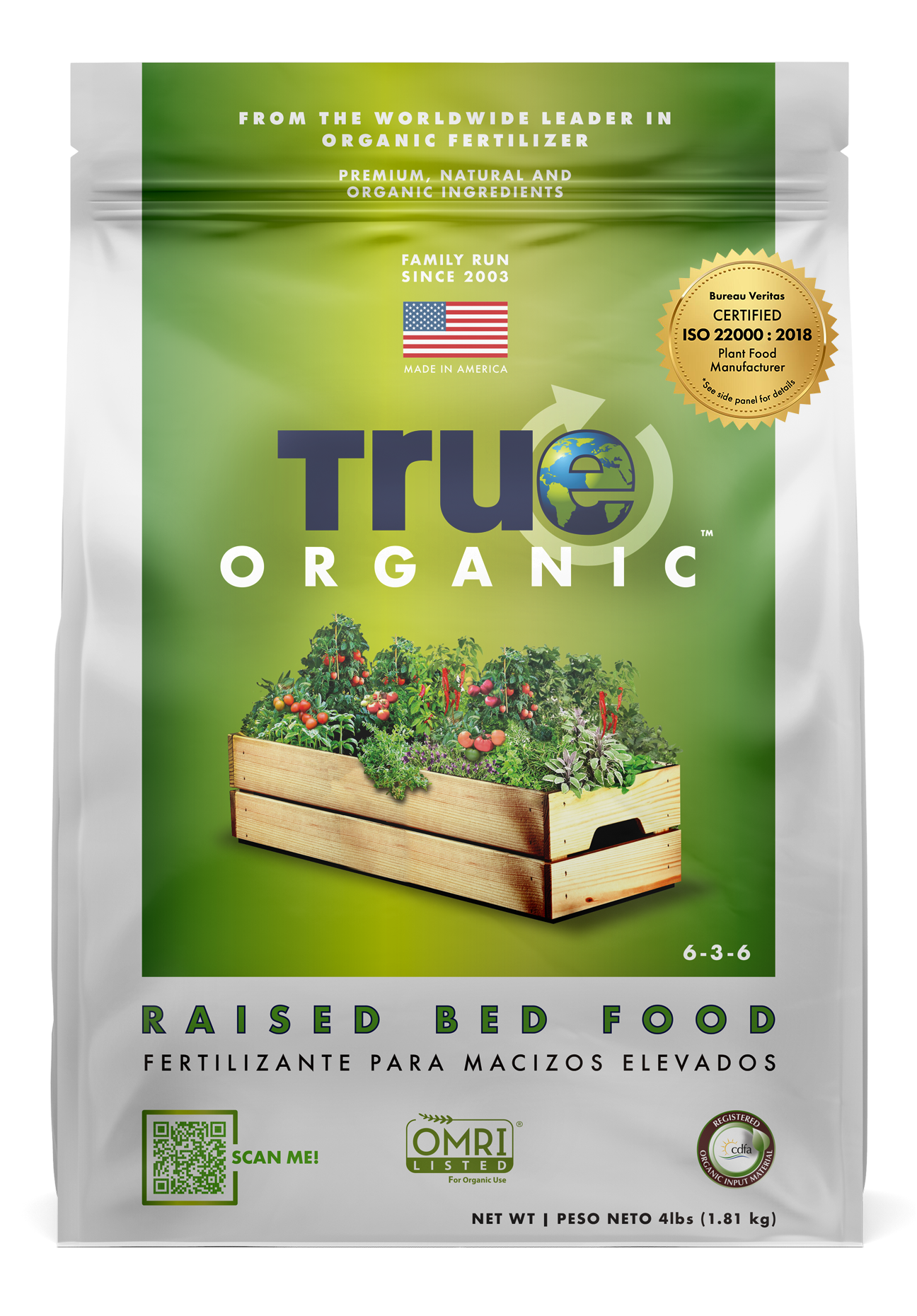 True Organic Premium Raised Bed Plant Food for Backyard Gardening